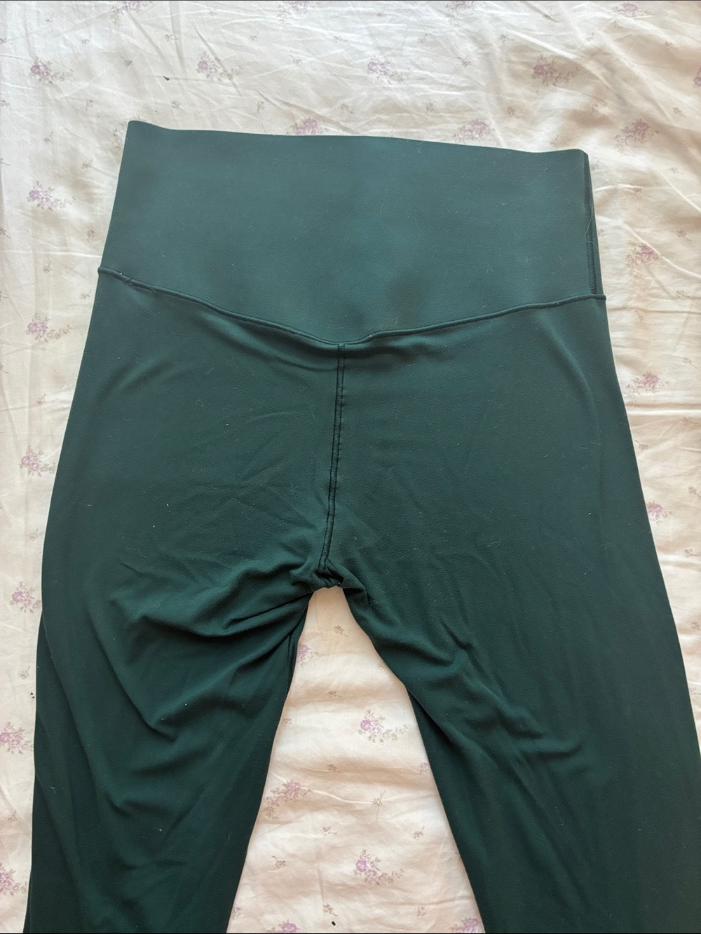 aerie Forest Green Wide-Leg High-Rise Pants - Picture 2 of 4